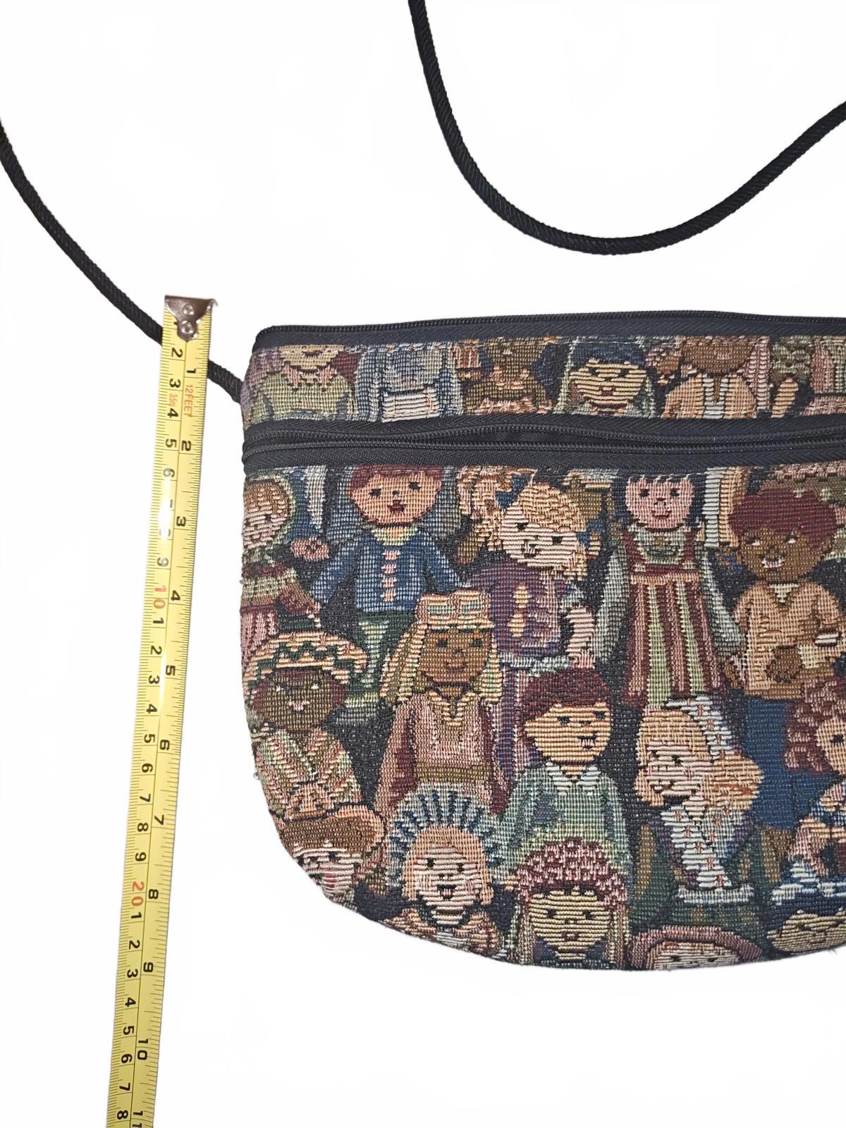 Vintage Danny K Crossbody Bag with Doll Pattern