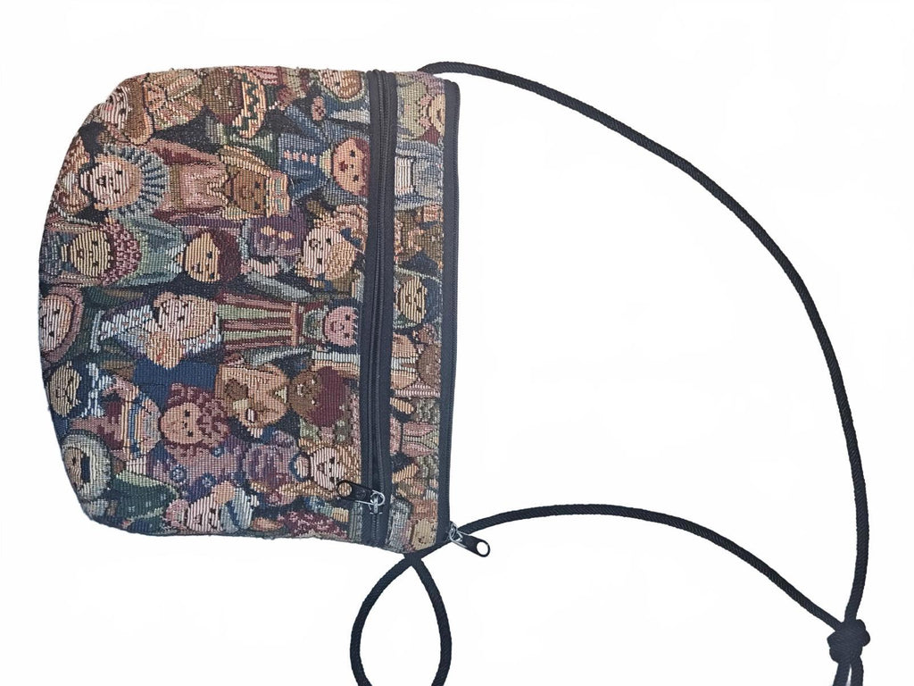 Vintage Danny K Crossbody Bag with Doll Pattern