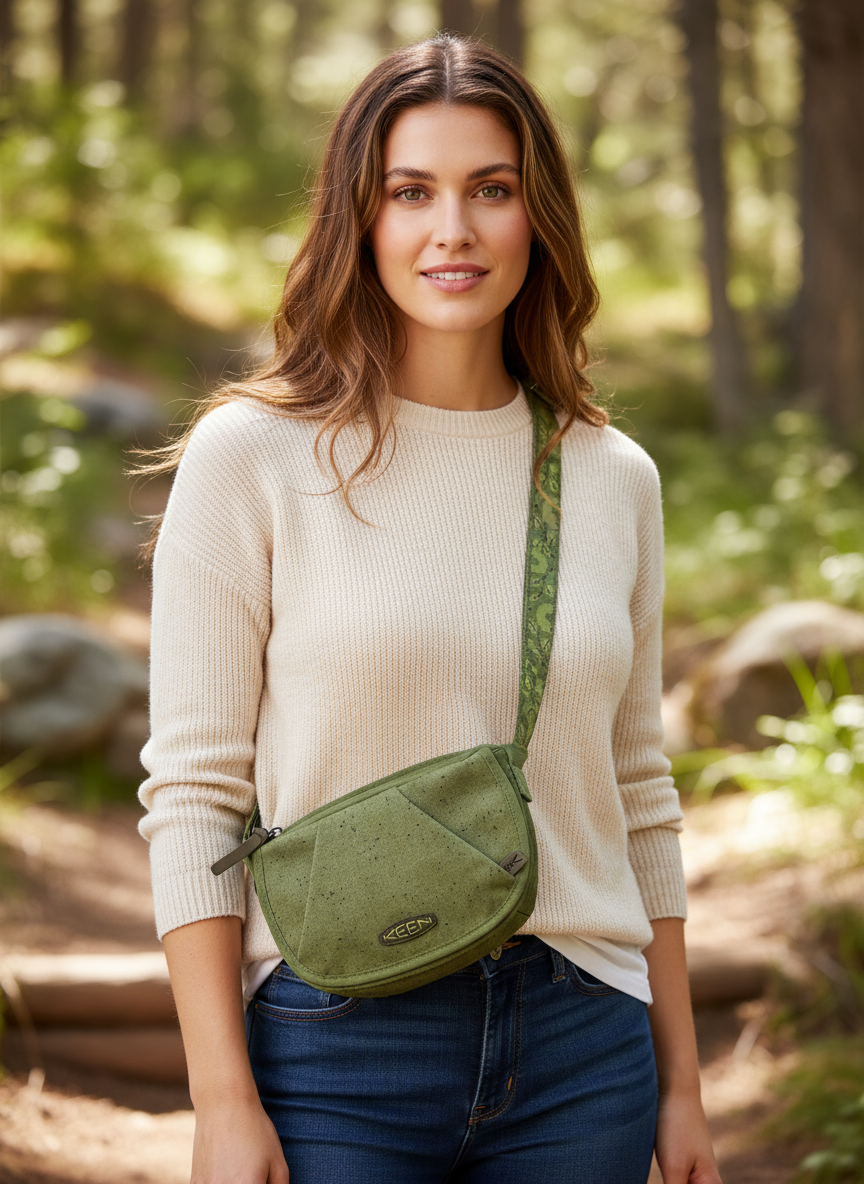 KEEN Green Shoulder Bag with Adjustable Strap