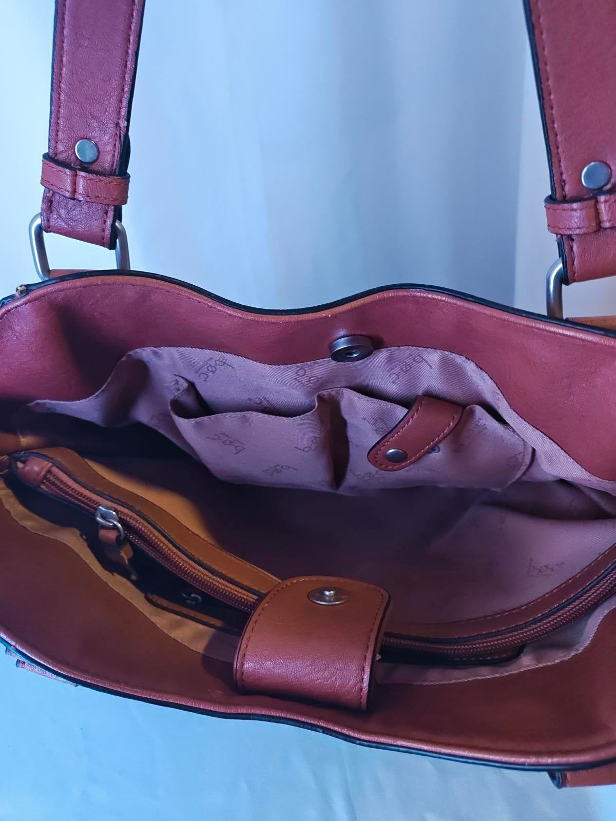 BOC Butterfly Print Tote Bag | Faux Leather Shoulder Purse