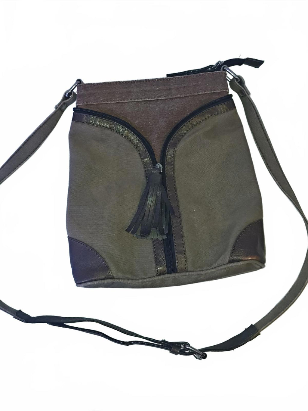 Women's Shoulder Bag with Tassel Zipper Detail