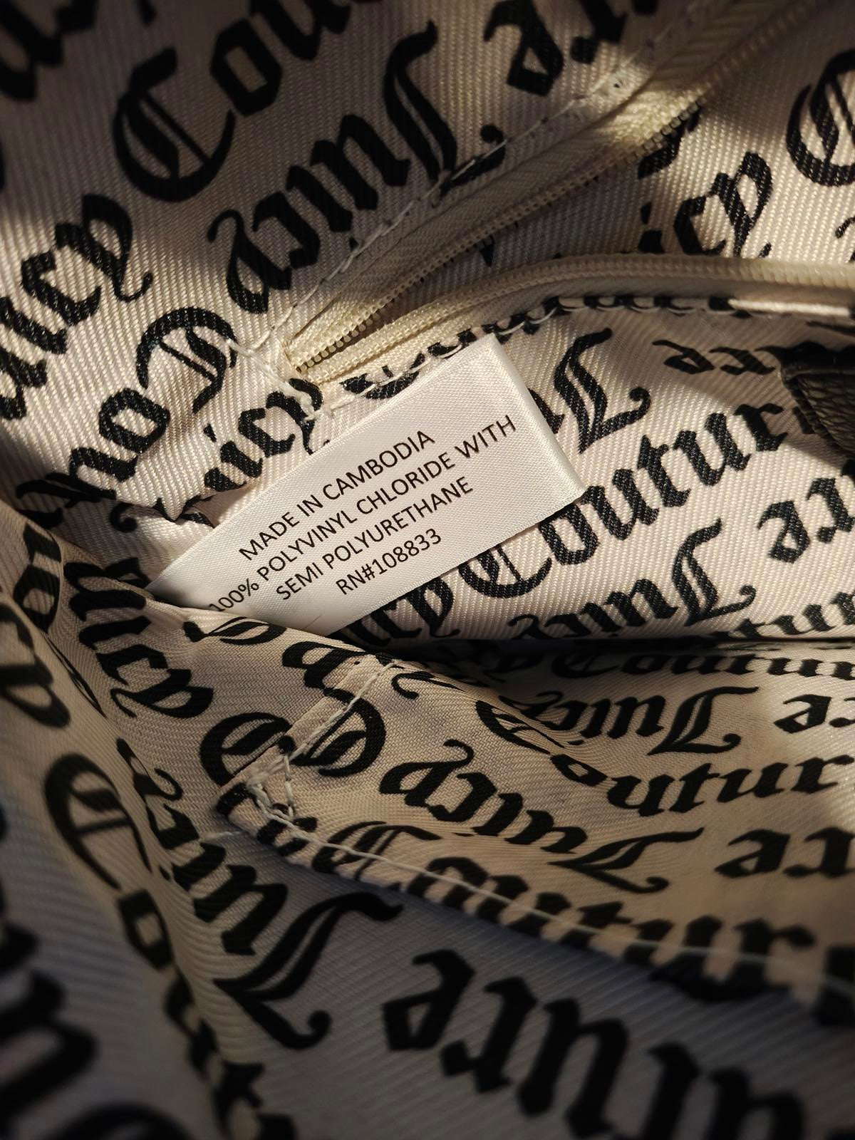 Juicy Couture Monogram Crossbody Bag with Heart Charm