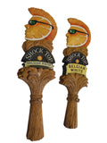 Iconic Shock Top Belgian White Tap Handle - Figural Orange Slice Bar Decor 12"