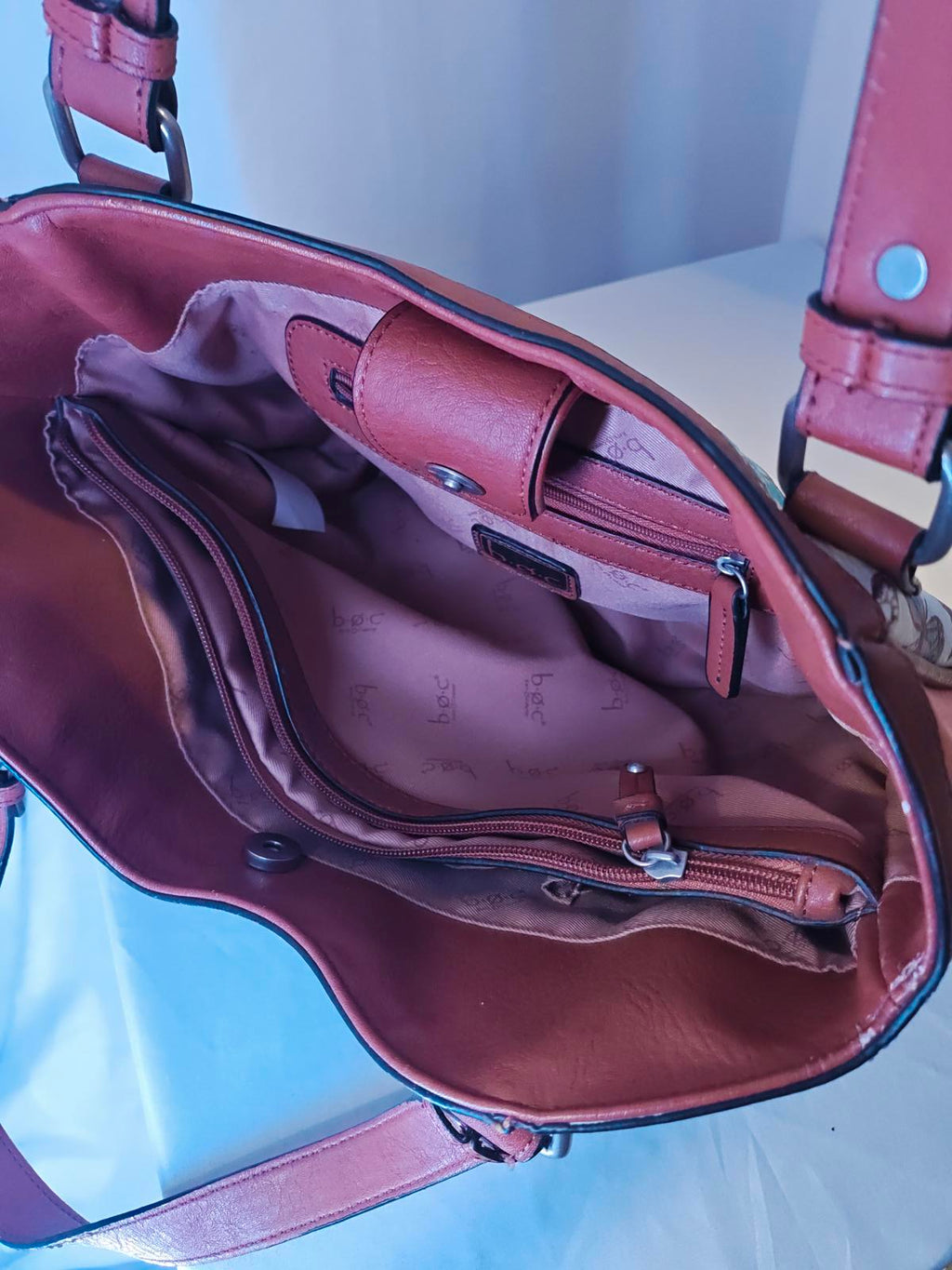 BOC Butterfly Print Tote Bag | Faux Leather Shoulder Purse