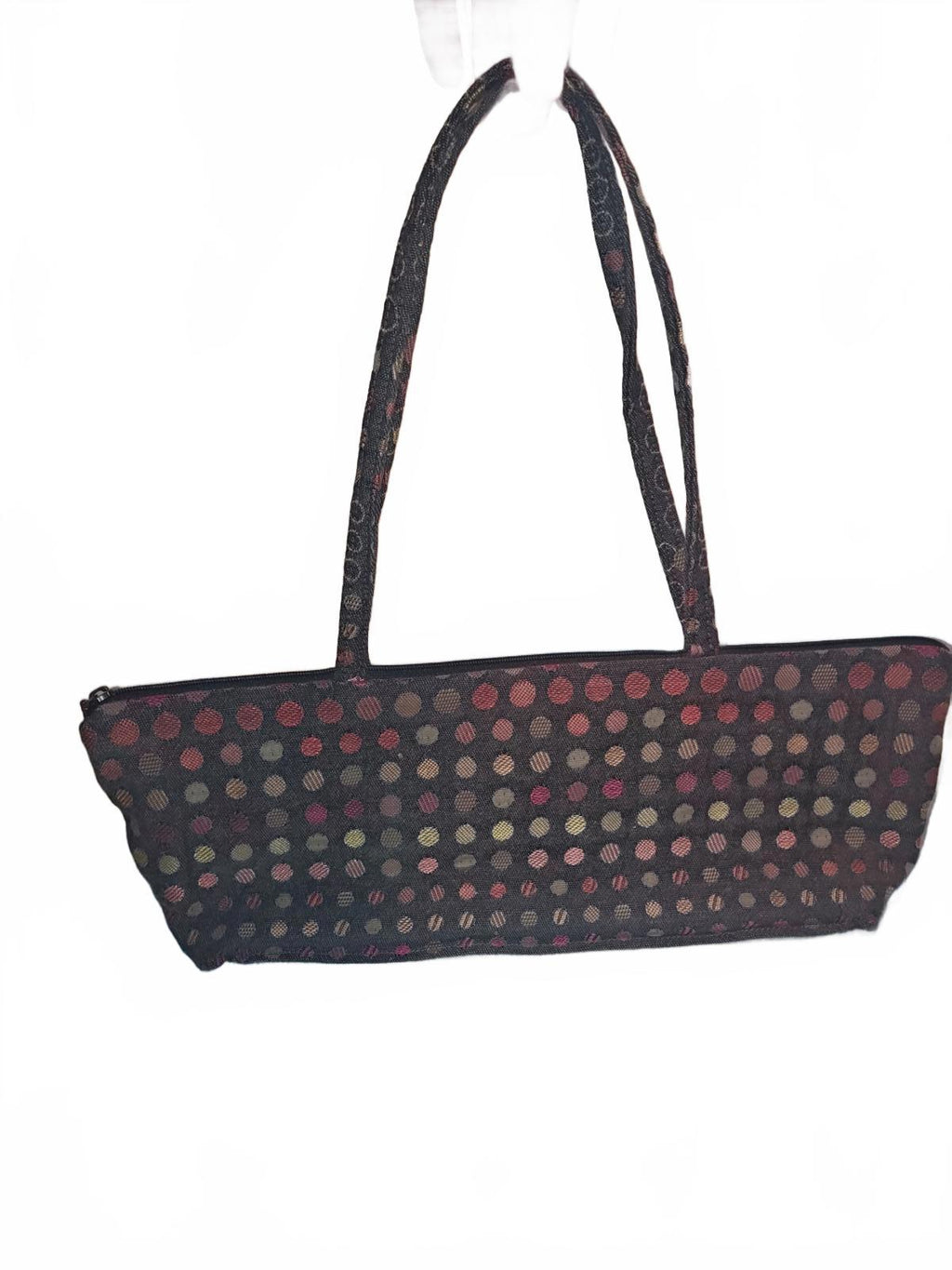 Maruca Dotted Rectangular Shoulder Bag | Vintage-Style Fabric Tote