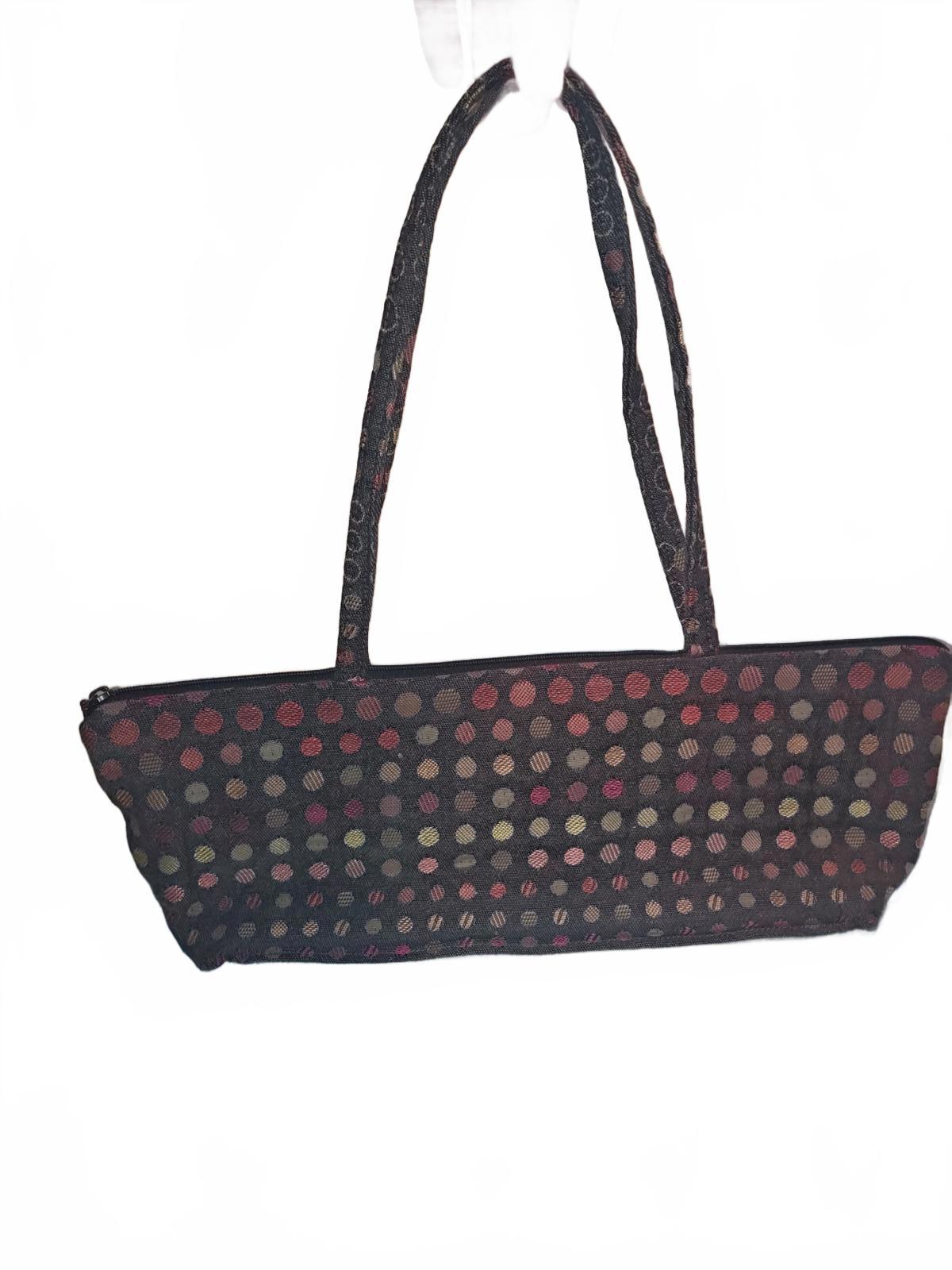 Maruca Dotted Rectangular Shoulder Bag | Vintage-Style Fabric Tote