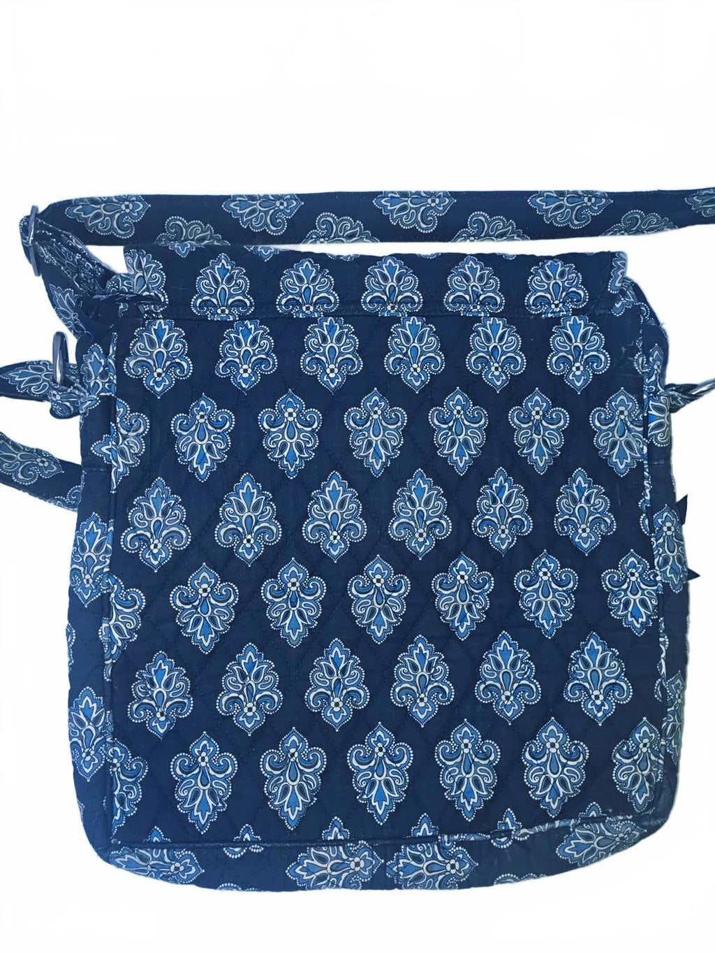 Vera Bradley Quilted Cotton Crossbody Purse | Navy Blue Paisley Hipster Style