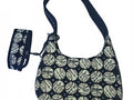 Vintage 90s Batik Print Crossbody Sling Bag & Pouch Set Retro Y2K