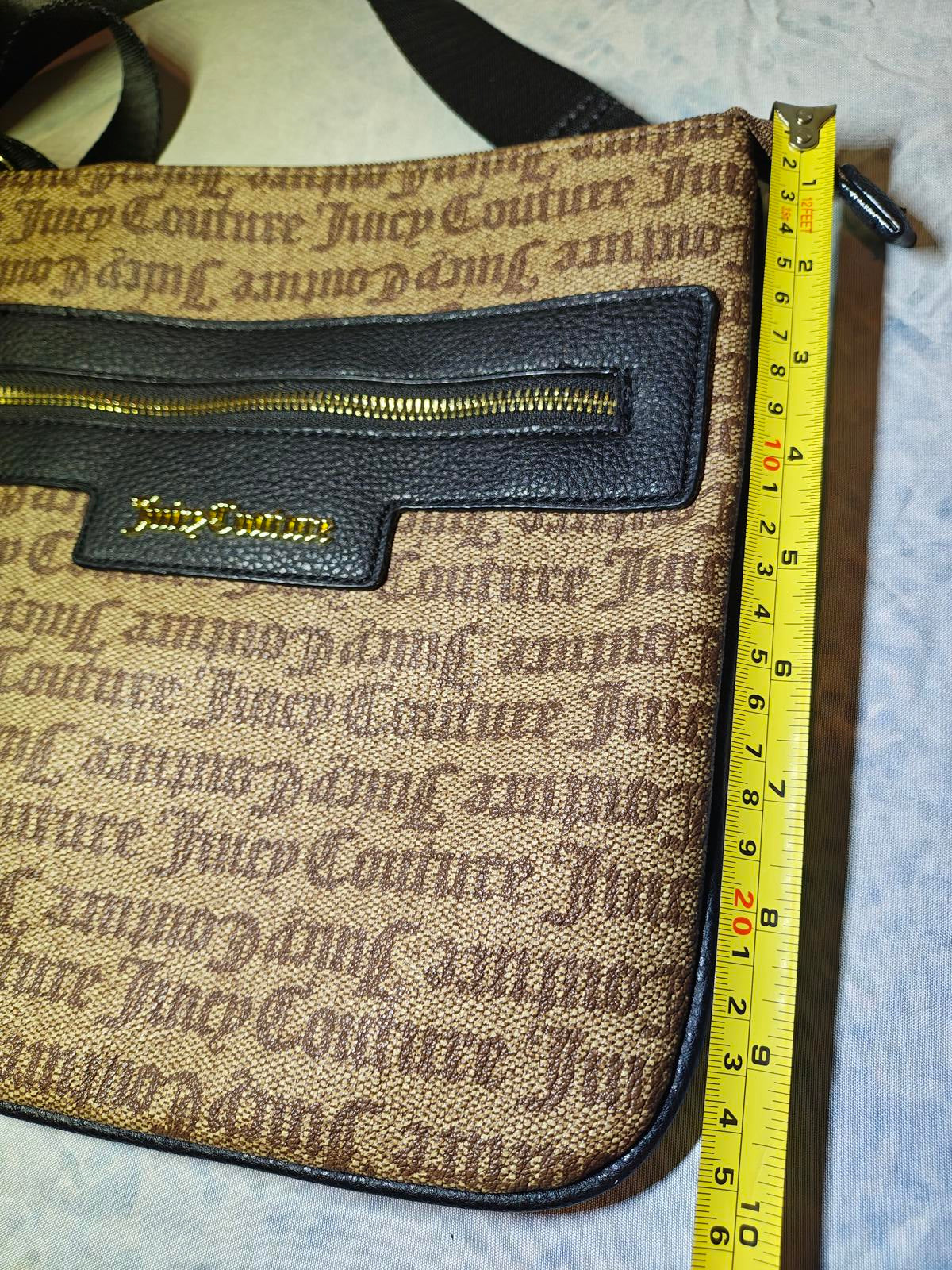 Juicy Couture Monogram Crossbody Bag with Heart Charm