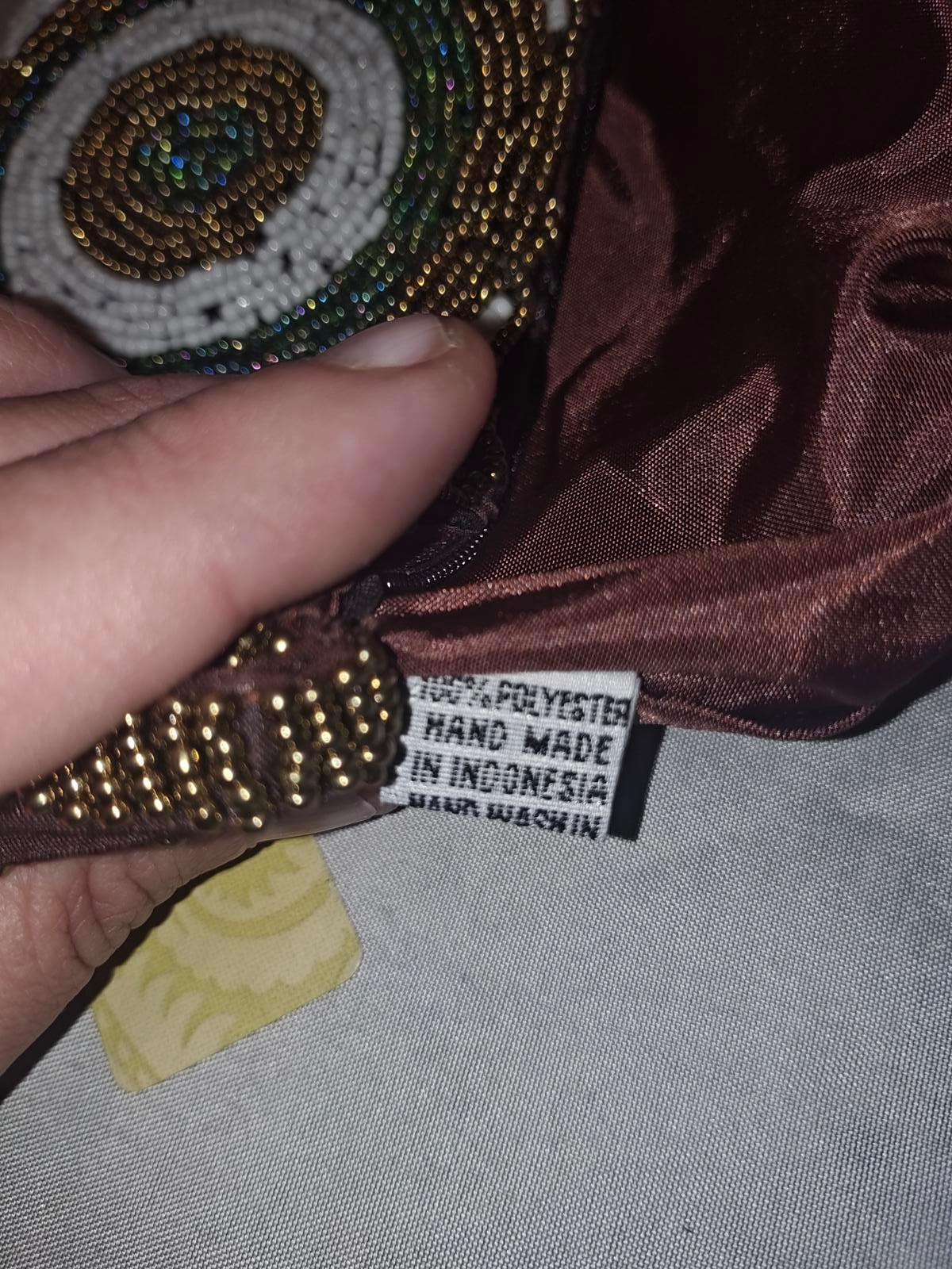 Handmade Beaded Clutch Purse with Circular Pattern