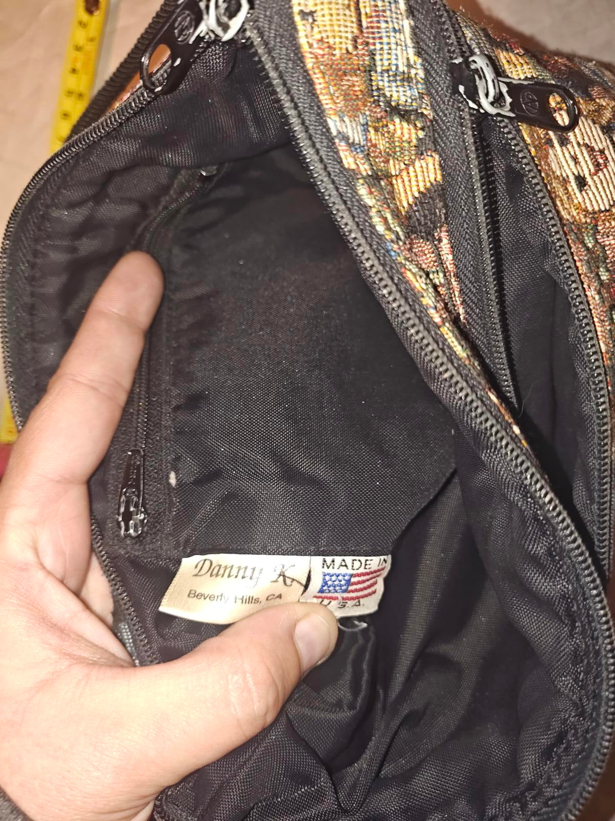 Vintage Danny K Crossbody Bag with Doll Pattern