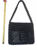 Black Beaded Women's Shoulder Bag