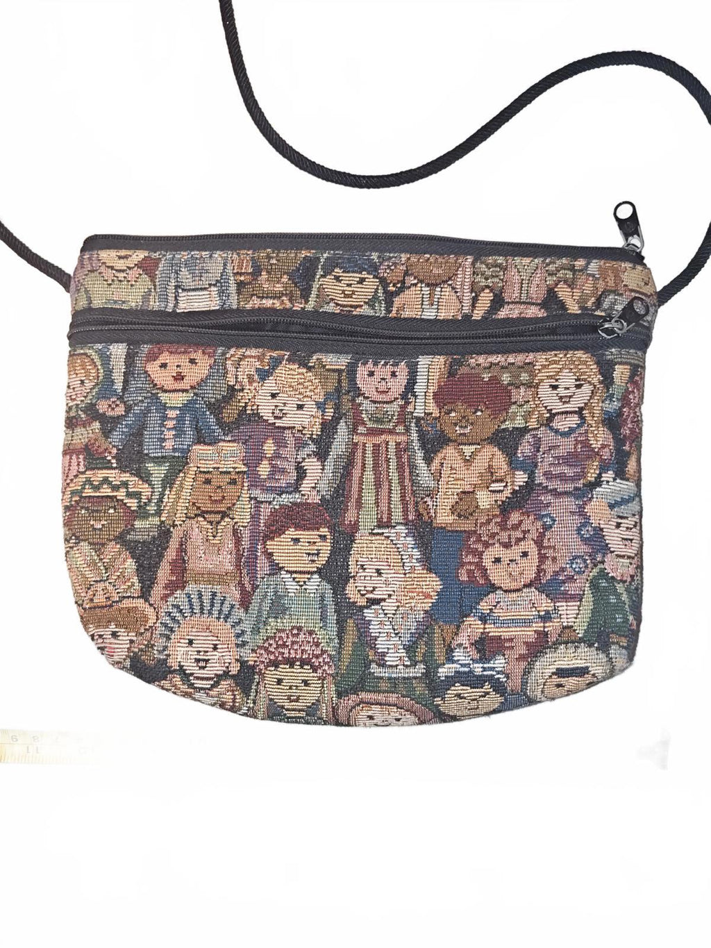 Vintage Danny K Crossbody Bag with Doll Pattern