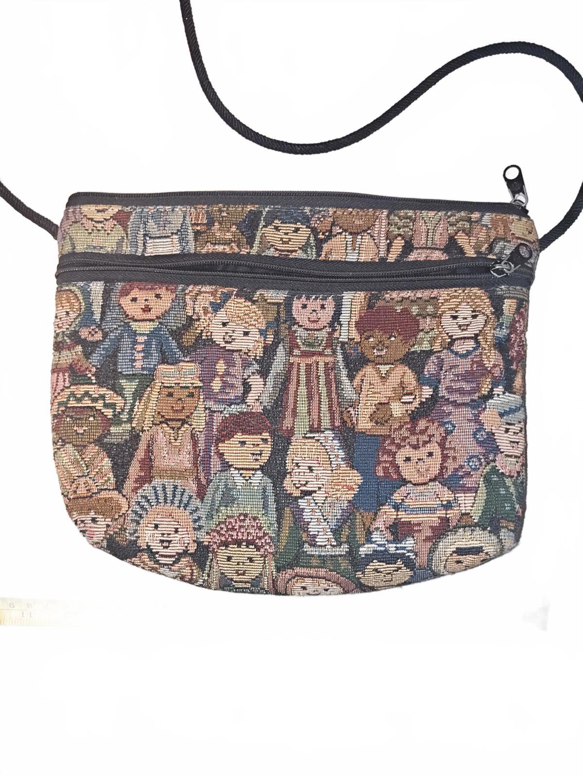 Vintage Danny K Crossbody Bag with Doll Pattern