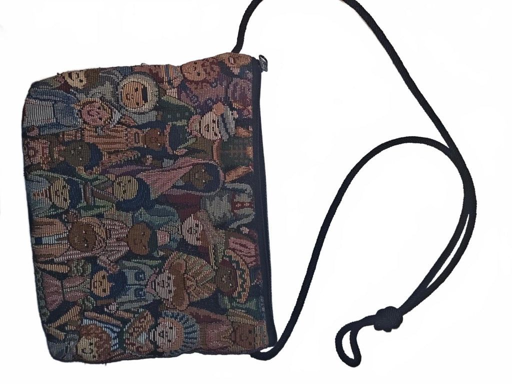 Vintage Danny K Crossbody Bag with Doll Pattern