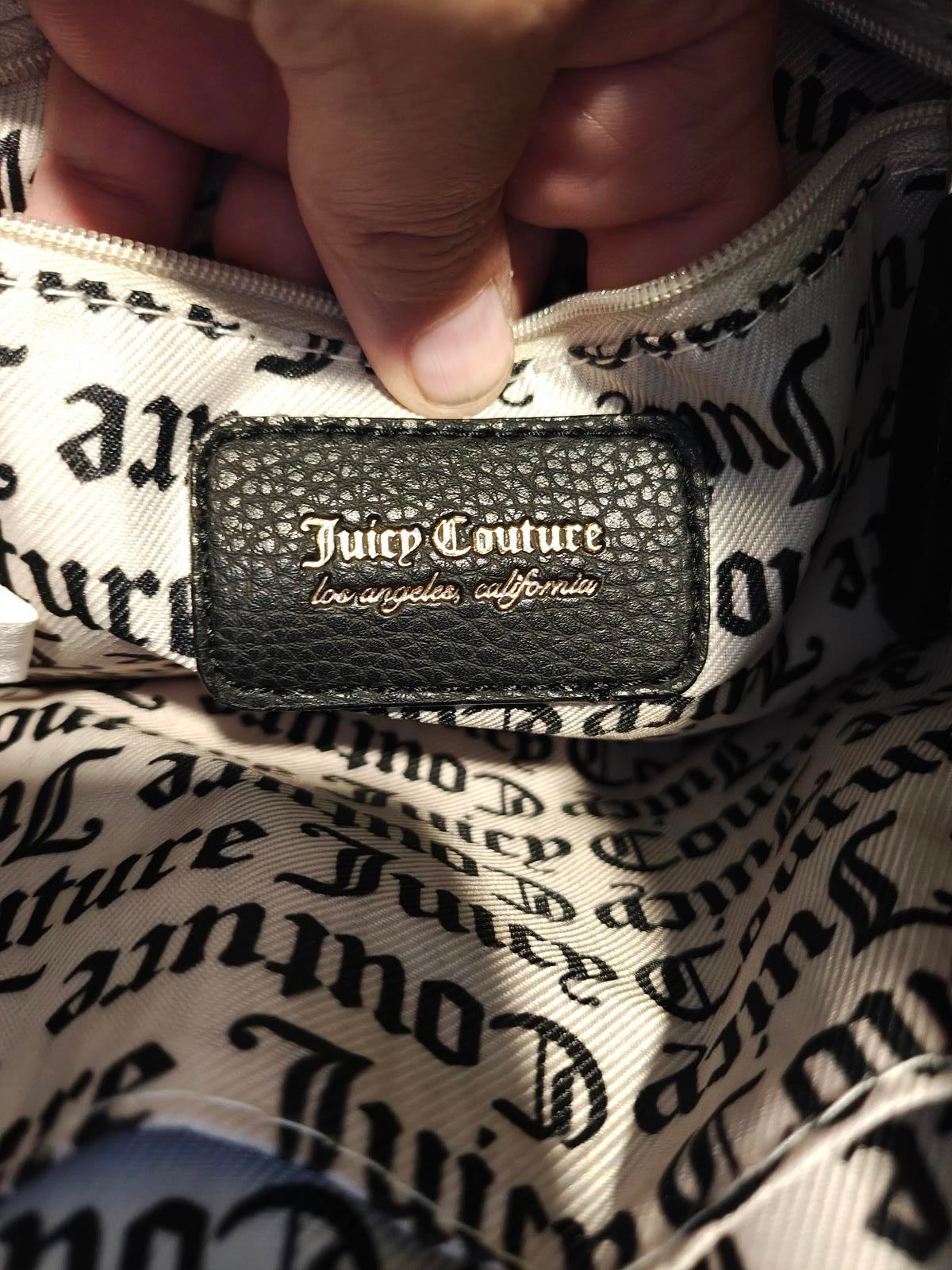 Juicy Couture Monogram Crossbody Bag with Heart Charm